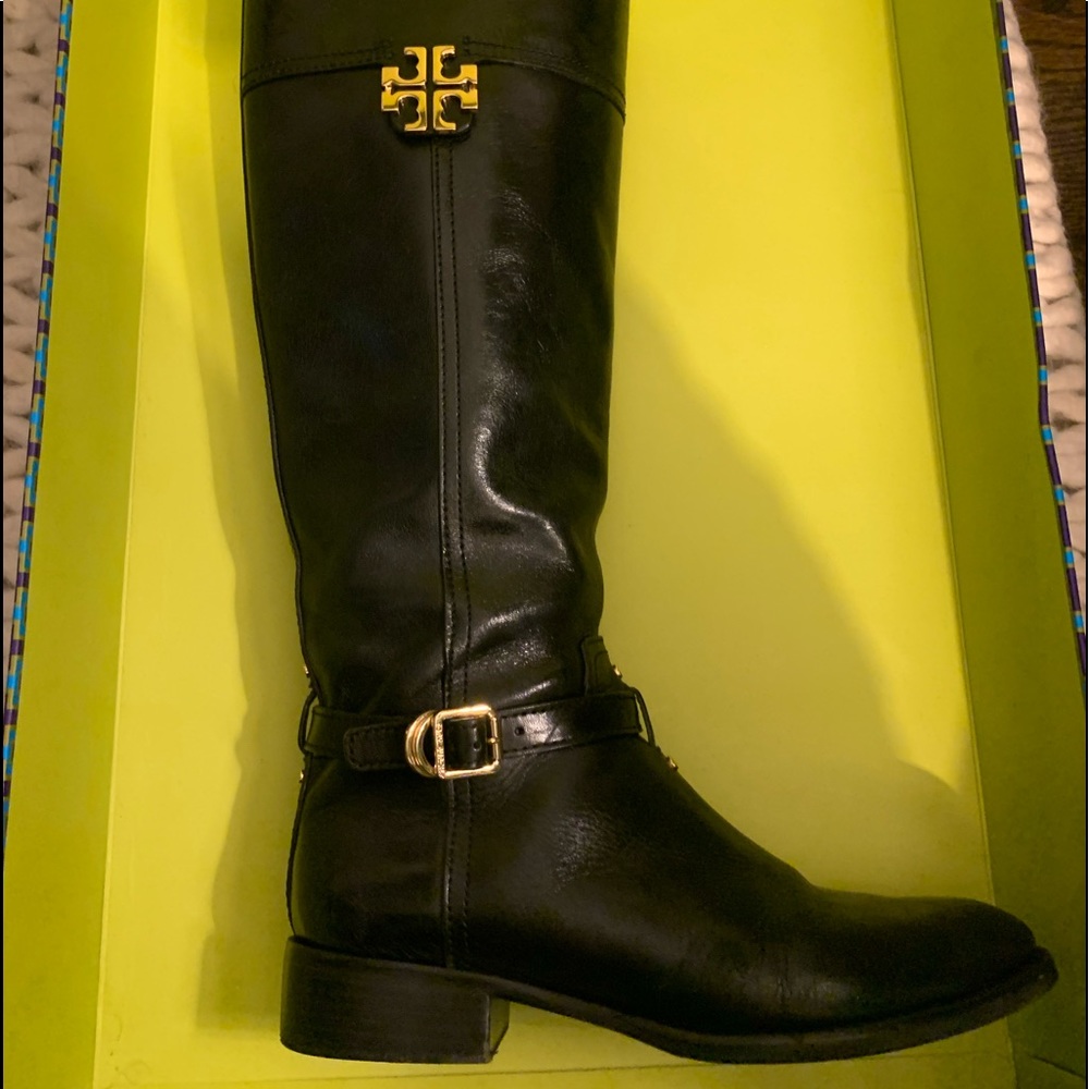 Tory Burch Eloise riding boots. Black sz 8.5